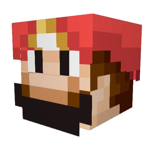 TheCube757 Minecraft avatar head, 3D render