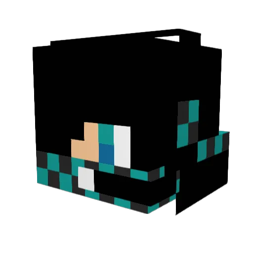 TheCubeHunter Minecraft avatar head, 3D render