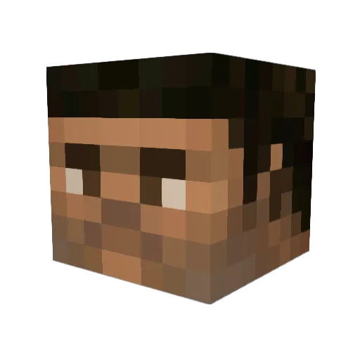 TheCuber22 Minecraft avatar head, 3D render