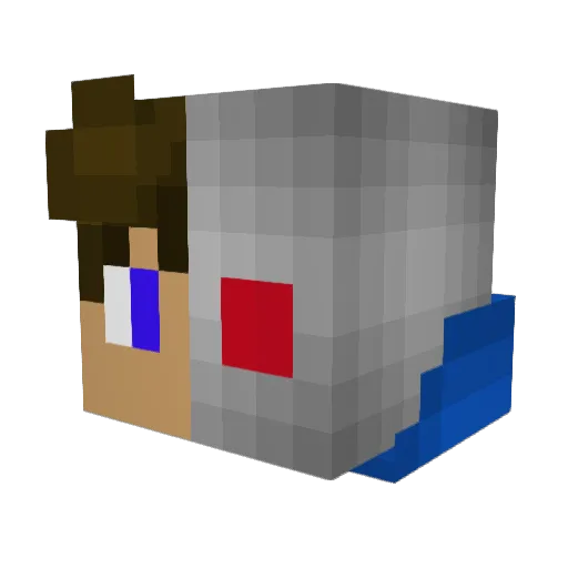 TheCubicCyborg Minecraft avatar head, 3D render