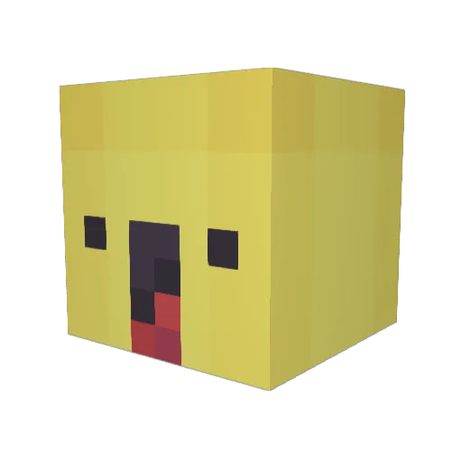 TheCupp Minecraft avatar head, 3D render