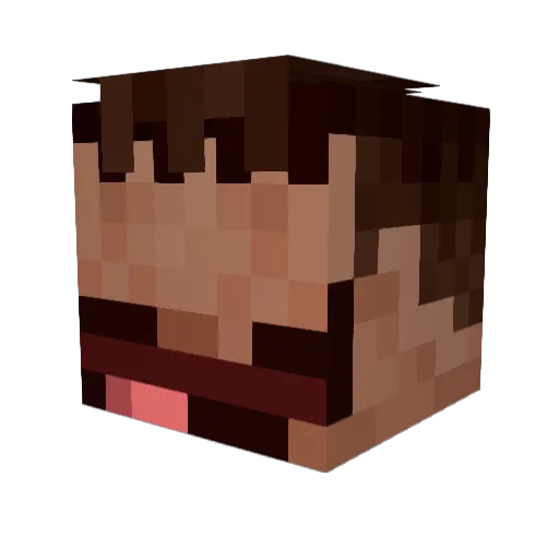 TheCuriousMiner Minecraft avatar head, 3D render