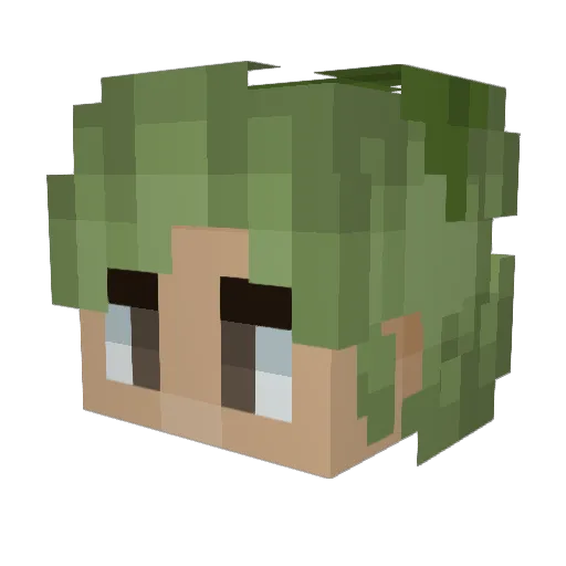 TheCuriousXY Minecraft avatar head, 3D render