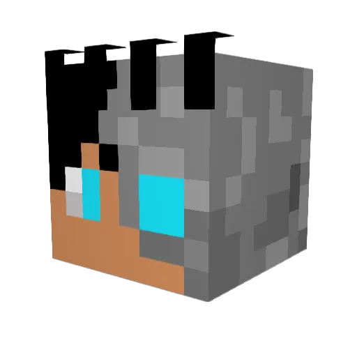 TheCursedNoob Minecraft avatar head, 3D render