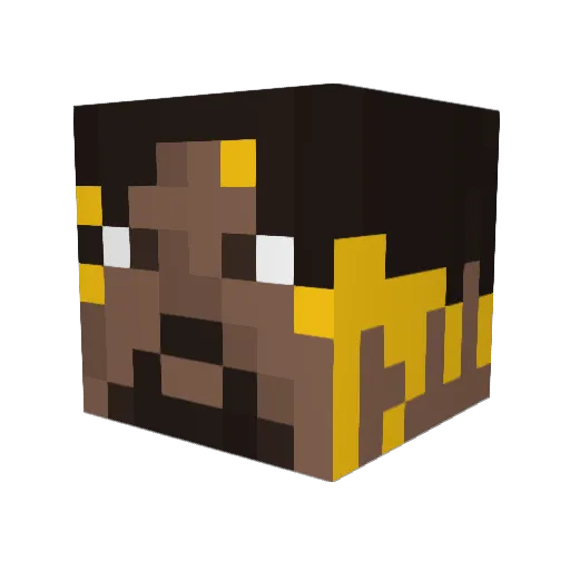 TheD3ga Minecraft avatar head, 3D render
