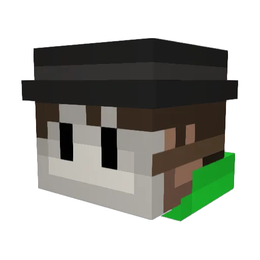 TheDAG007 Minecraft avatar head, 3D render
