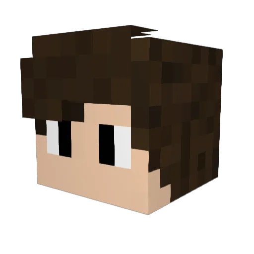 TheDGame Minecraft avatar head, 3D render
