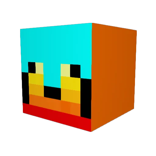 TheDSP Minecraft avatar head, 3D render