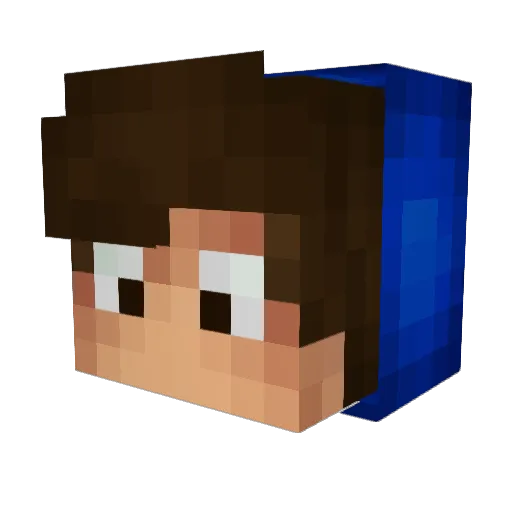 TheDafcor Minecraft avatar head, 3D render