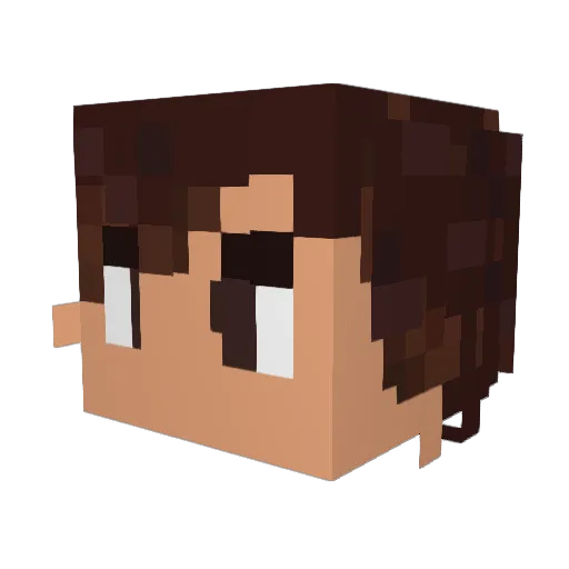 TheDaiki Minecraft avatar head, 3D render