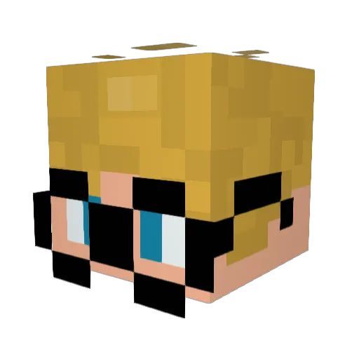TheDairyPenguin_ Minecraft avatar head, 3D render