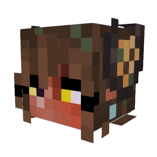 TheDaisyWarrior Minecraft avatar head, 3D render