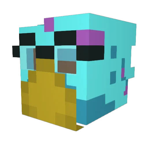 TheDanie_el Minecraft avatar head, 3D render