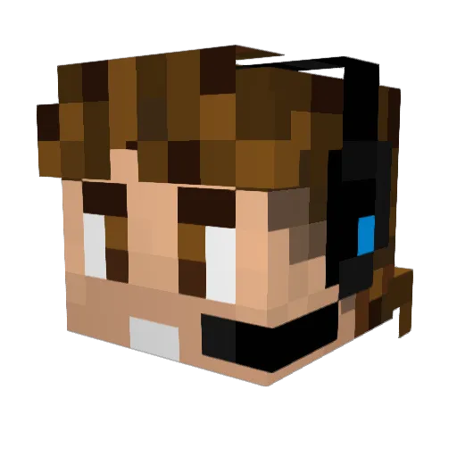 TheDaniels4Ks Minecraft avatar head, 3D render
