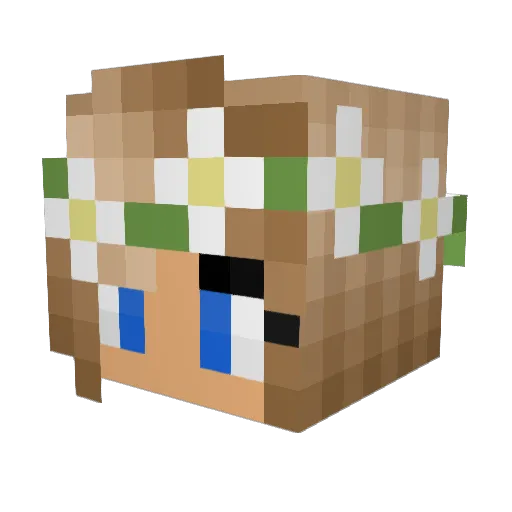 TheDanishGirl Minecraft avatar head, 3D render