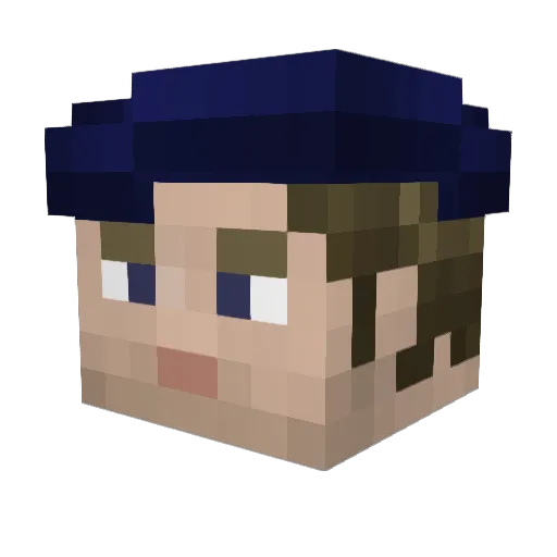 TheDank0r Minecraft avatar head, 3D render