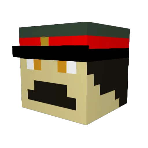 TheDankPanzer Minecraft avatar head, 3D render