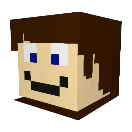 TheDankSpiderMan Minecraft avatar head, 3D render