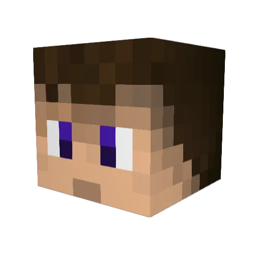 TheDannister Minecraft avatar head, 3D render