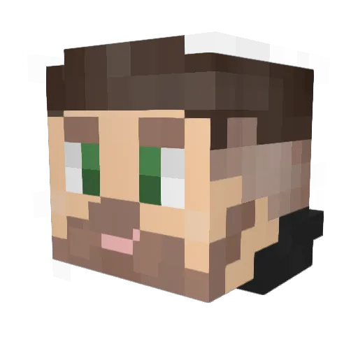 TheDanzar Minecraft avatar head, 3D render