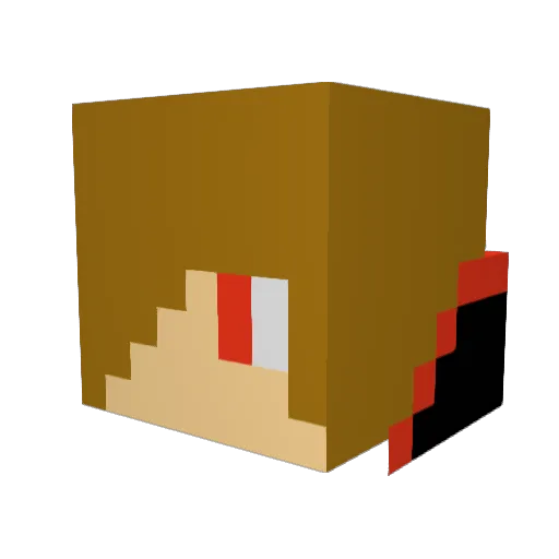 TheDanzep Minecraft avatar head, 3D render