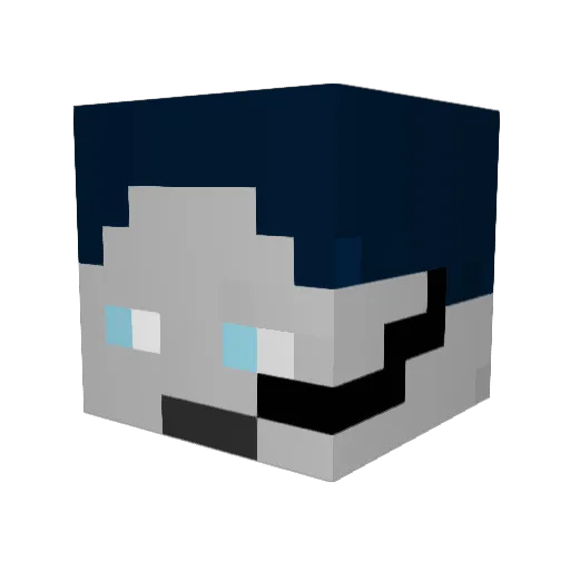 TheDark1802 Minecraft avatar head, 3D render