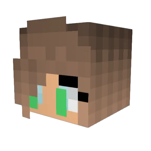 TheDarkAges01 Minecraft avatar head, 3D render