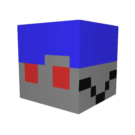 TheDarkBrotherYT Minecraft avatar head, 3D render
