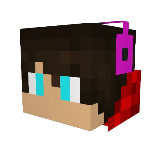 TheDarkCobra Minecraft avatar head, 3D render