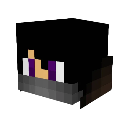 TheDarkHaunter Minecraft avatar head, 3D render
