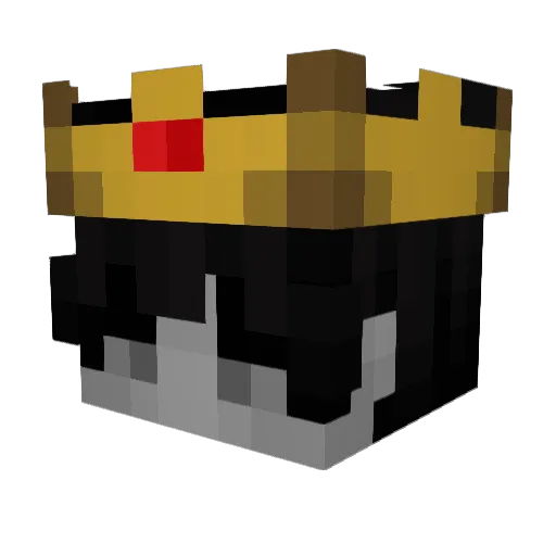 TheDarkKing_ Minecraft avatar head, 3D render