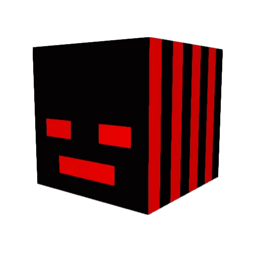 TheDarkRider Minecraft avatar head, 3D render