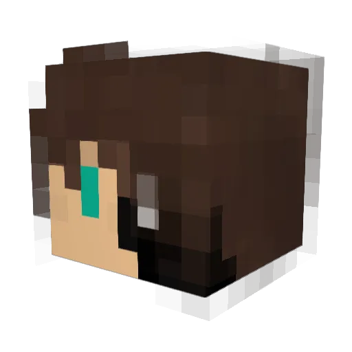 TheDarknes_ Minecraft avatar head, 3D render