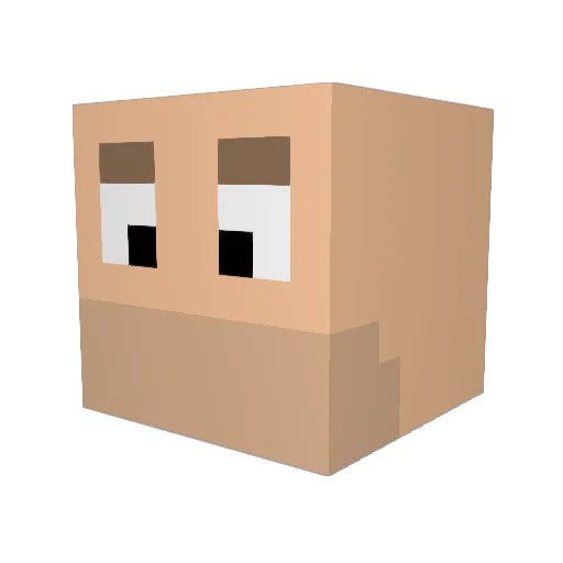 TheDavee Minecraft avatar head, 3D render