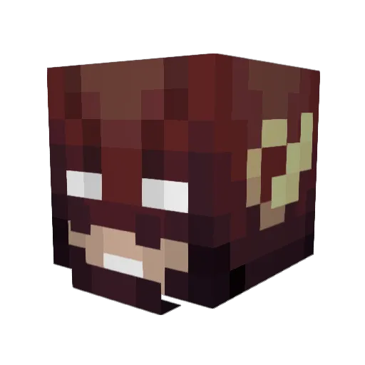 TheDavidsSasta Minecraft avatar head, 3D render