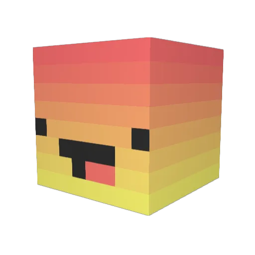 TheDayBringer Minecraft avatar head, 3D render