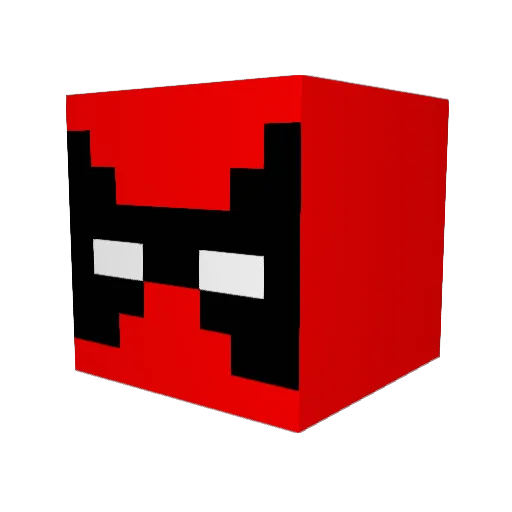 TheDazza Minecraft avatar head, 3D render