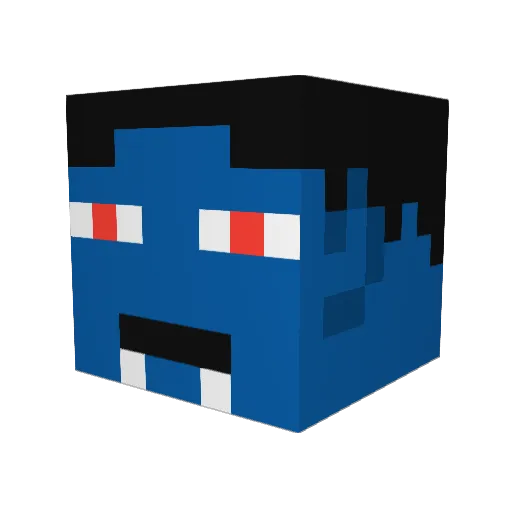 TheDeadFlamingo Minecraft avatar head, 3D render