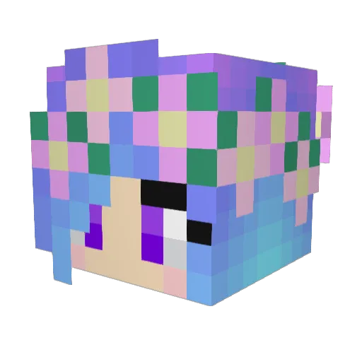 TheDeadTaco Minecraft avatar head, 3D render