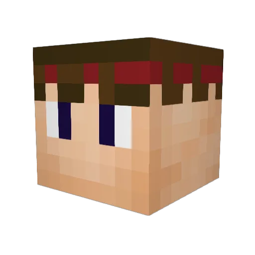 TheDeadlyJedly Minecraft avatar head, 3D render