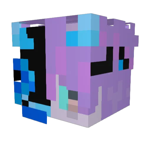 TheDeclox Minecraft avatar head, 3D render