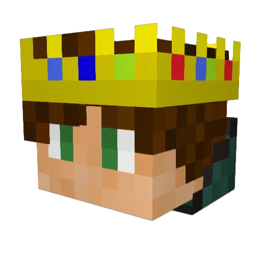 TheDeedKids Minecraft avatar head, 3D render