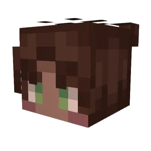 TheDemonKingYuri Minecraft avatar head, 3D render