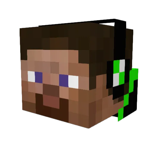 TheDemonPony Minecraft avatar head, 3D render