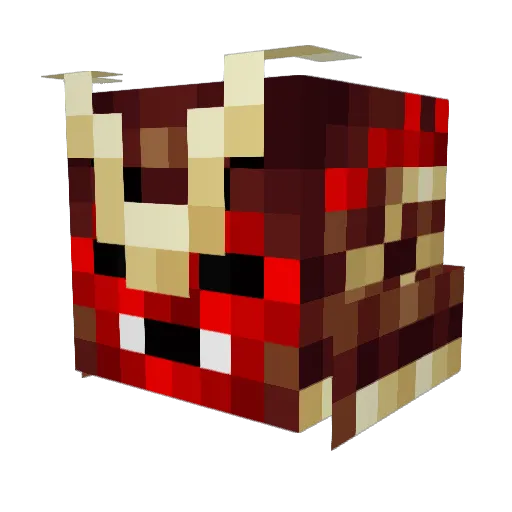 TheDemonSamurai Minecraft avatar head, 3D render