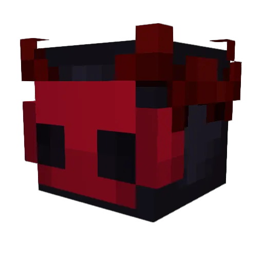 TheDemonThatsRed Minecraft avatar head, 3D render