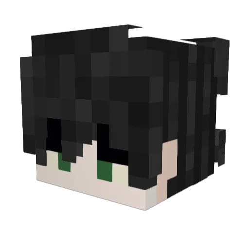 TheDemonUruma1 Minecraft avatar head, 3D render