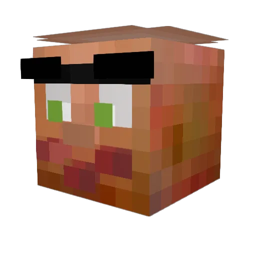 TheDenko Minecraft avatar head, 3D render