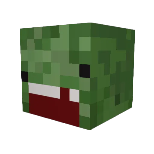 TheDerpySpoon Minecraft avatar head, 3D render