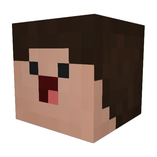 TheDestrier Minecraft avatar head, 3D render